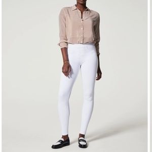 SPANX Jean-ish White Ankle Leggings Size XL